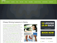 Tablet Screenshot of cheapdrivinglessonsderby.co.uk